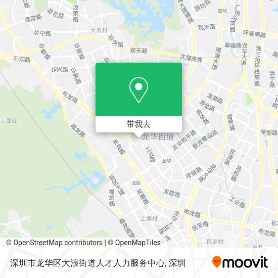 深圳市龙华区大浪街道人才人力服务中心地图