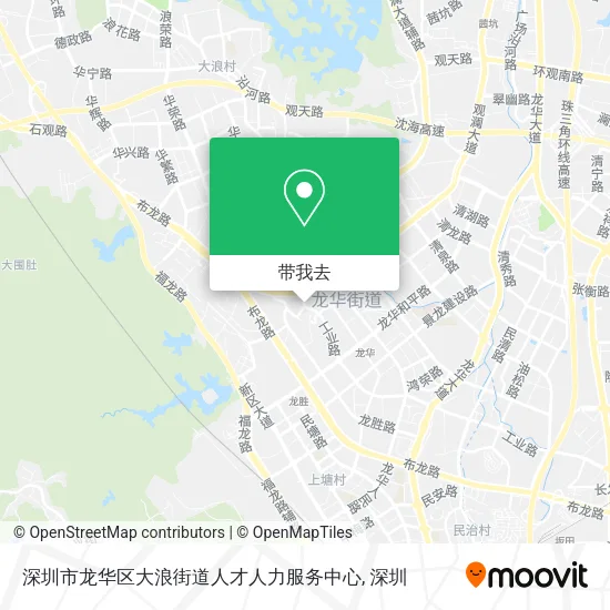 深圳市龙华区大浪街道人才人力服务中心地图