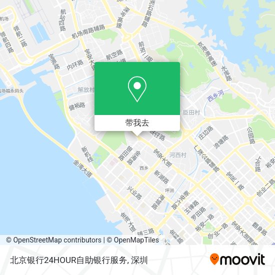 北京银行24HOUR自助银行服务地图
