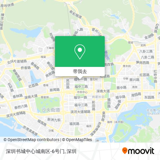 深圳书城中心城南区-6号门地图