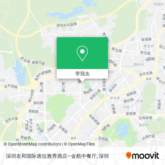 深圳友和国际唐拉雅秀酒店—金航中餐厅地图