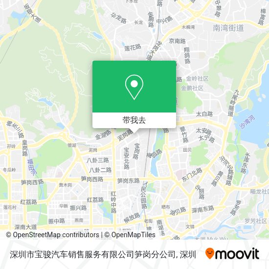 深圳市宝骏汽车销售服务有限公司笋岗分公司地图