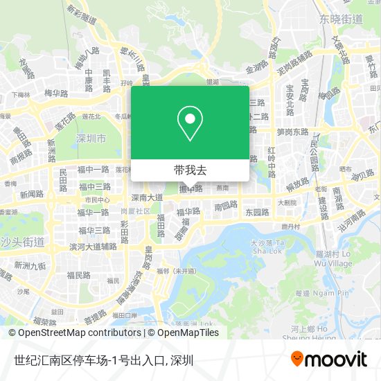 世纪汇南区停车场-1号出入口地图