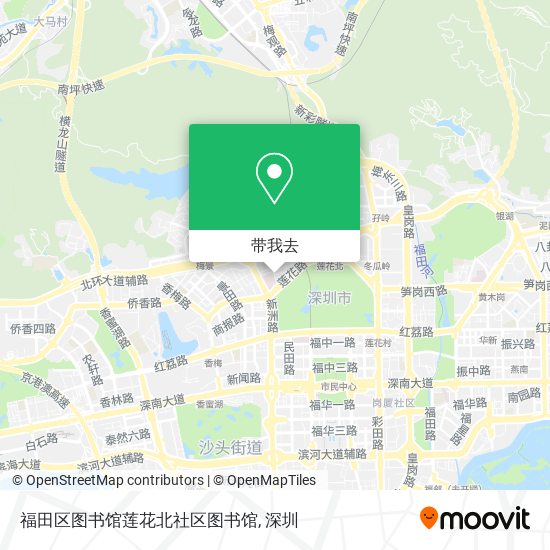 福田区图书馆莲花北社区图书馆地图