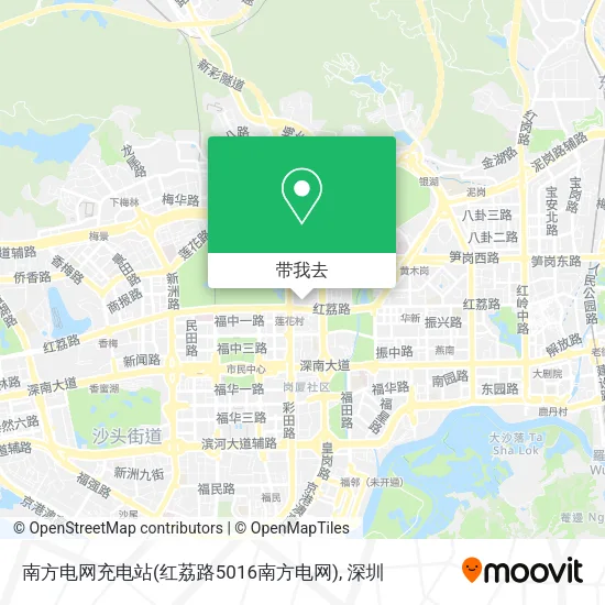 南方电网充电站(红荔路5016南方电网)地图