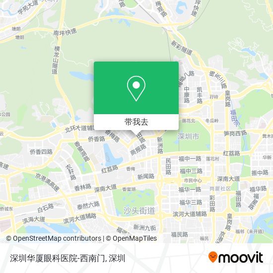 深圳华厦眼科医院-西南门地图