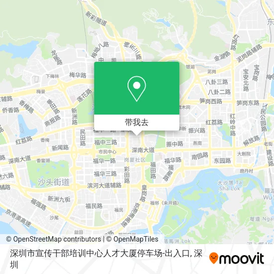 深圳市宣传干部培训中心人才大厦停车场-出入口地图