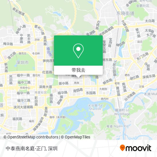 中泰燕南名庭-正门地图