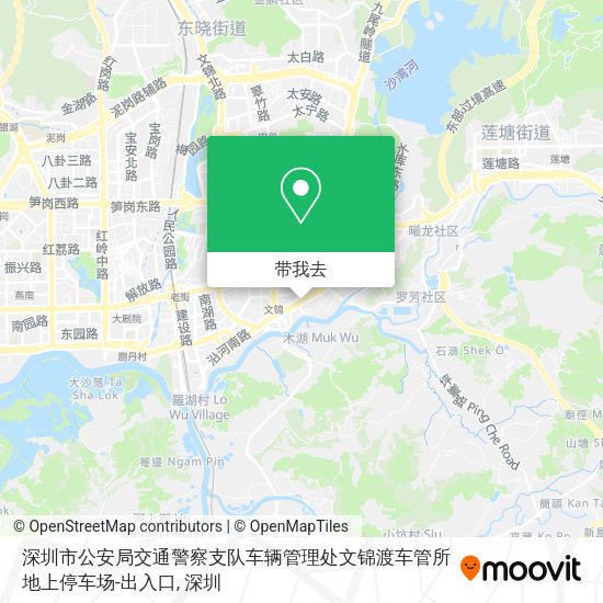 深圳市公安局交通警察支队车辆管理处文锦渡车管所地上停车场-出入口地图