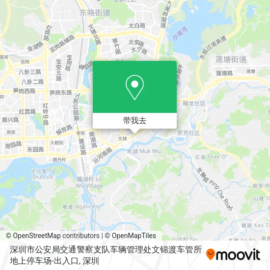 深圳市公安局交通警察支队车辆管理处文锦渡车管所地上停车场-出入口地图
