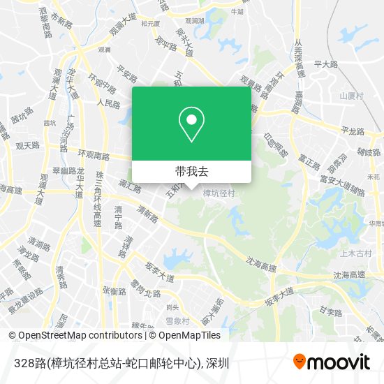 328路(樟坑径村总站-蛇口邮轮中心)地图