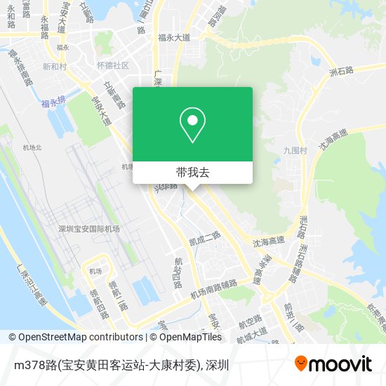 m378路(宝安黄田客运站-大康村委)地图