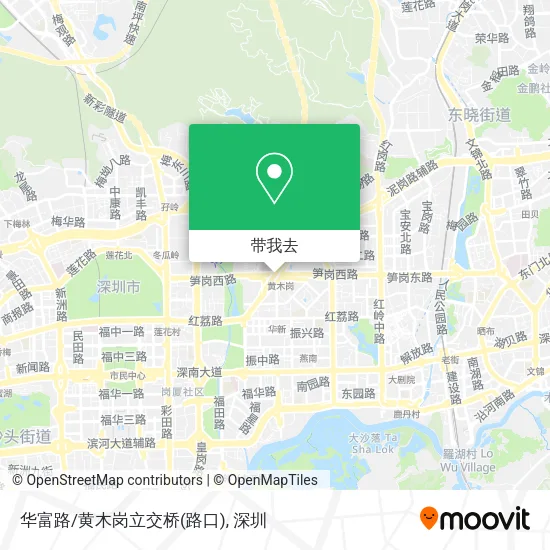 华富路/黄木岗立交桥(路口)地图