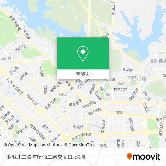 洪浪北二路与留仙二路交叉口地图