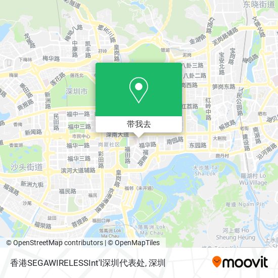香港SEGAWIRELESSInt'l深圳代表处地图