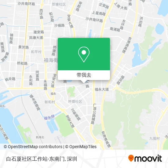 白石厦社区工作站-东南门地图
