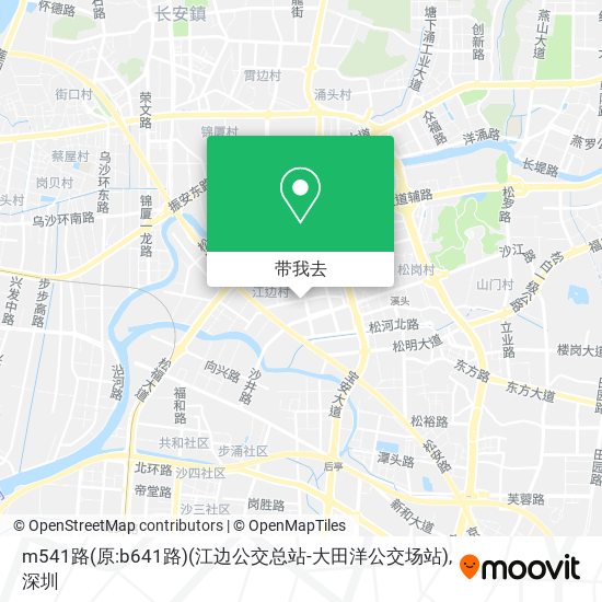 m541路(原:b641路)(江边公交总站-大田洋公交场站)地图