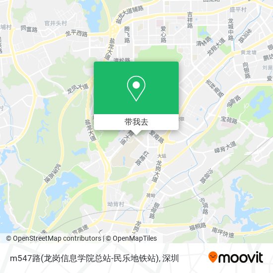 m547路(龙岗信息学院总站-民乐地铁站)地图
