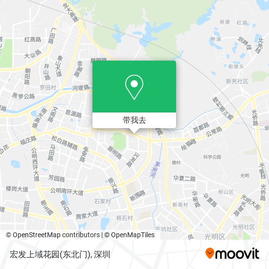 宏发上域花园(东北门)地图