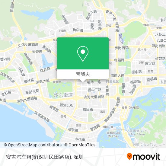 安吉汽车租赁(深圳民田路店)地图