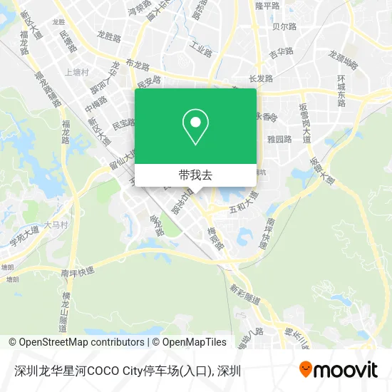 深圳龙华星河COCO City停车场(入口)地图