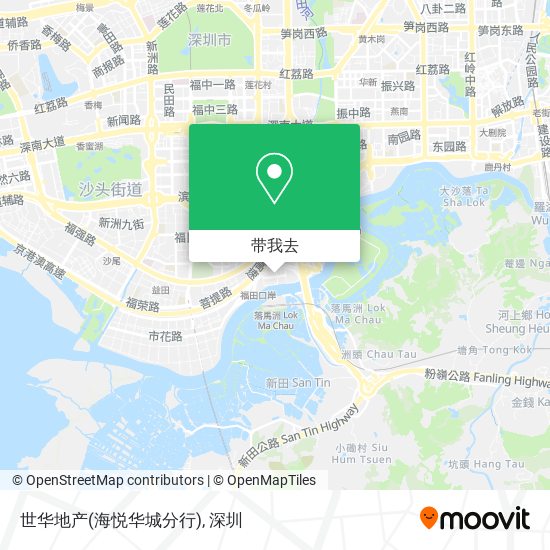 世华地产(海悦华城分行)地图