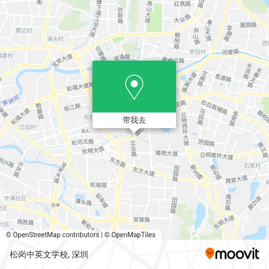 松岗中英文学校地图
