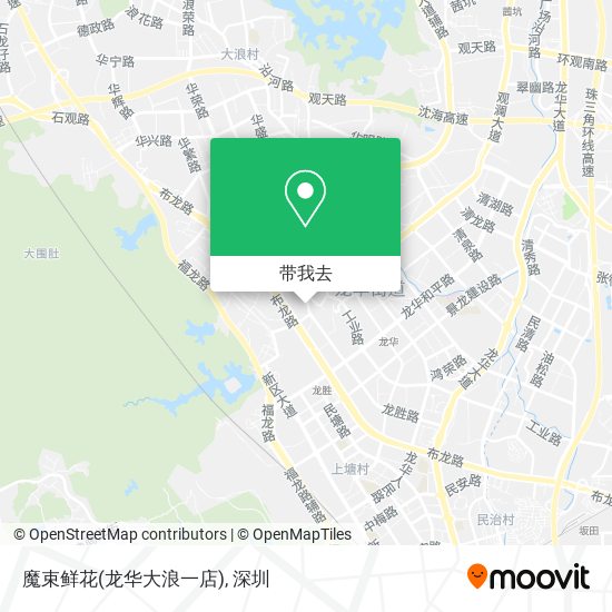 魔束鲜花(龙华大浪一店)地图
