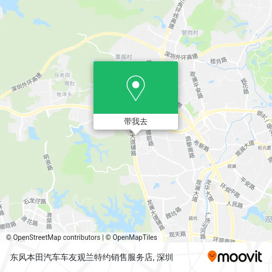 东风本田汽车车友观兰特约销售服务店地图