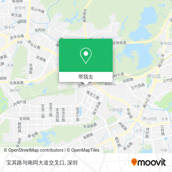 宝其路与南同大道交叉口地图