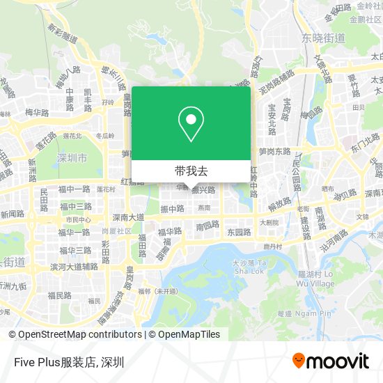 Five Plus服装店地图