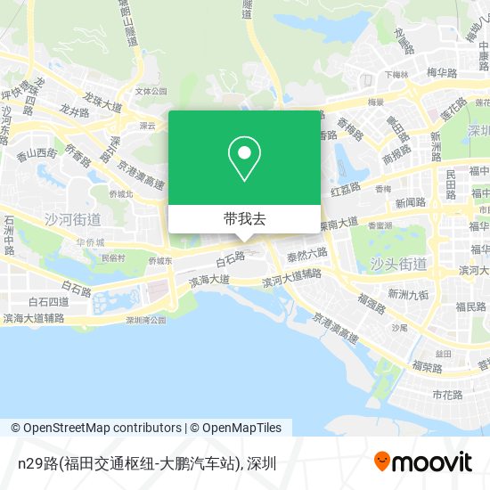 n29路(福田交通枢纽-大鹏汽车站)地图