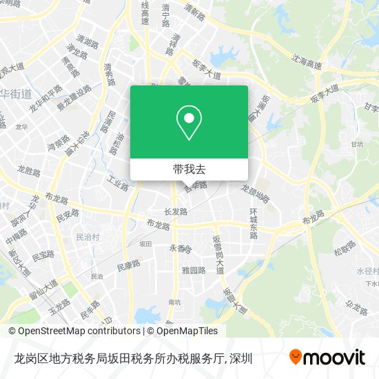 龙岗区地方税务局坂田税务所办税服务厅地图