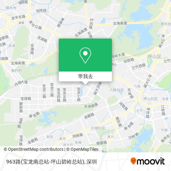 963路(宝龙南总站-坪山碧岭总站)地图