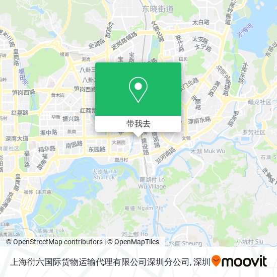 上海衍六国际货物运输代理有限公司深圳分公司地图