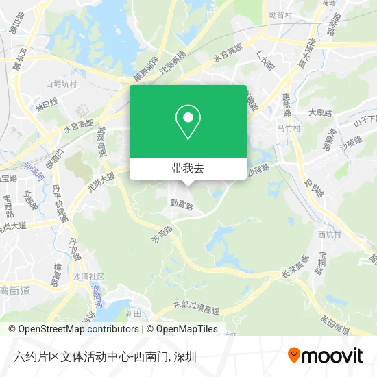 六约片区文体活动中心-西南门地图