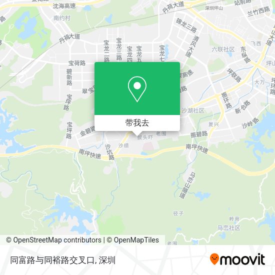 同富路与同裕路交叉口地图