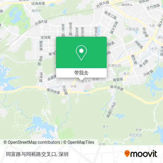 同富路与同裕路交叉口地图