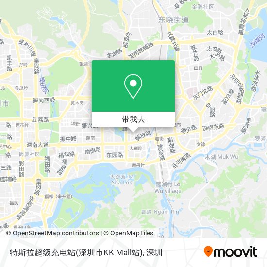 特斯拉超级充电站(深圳市KK Mall站)地图