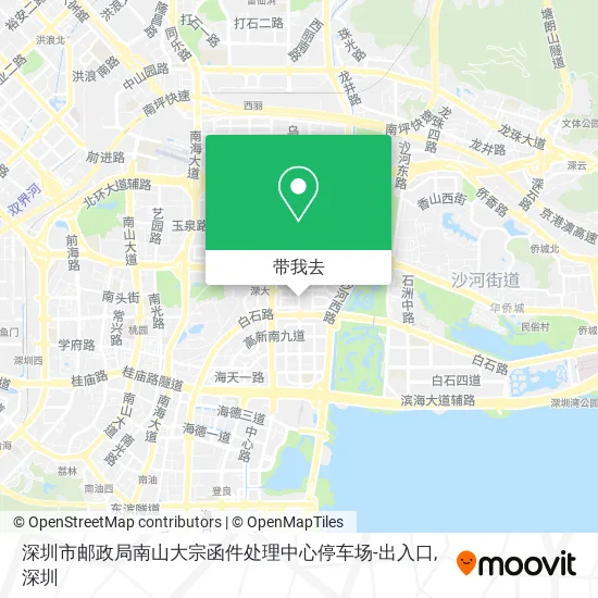 深圳市邮政局南山大宗函件处理中心停车场-出入口地图