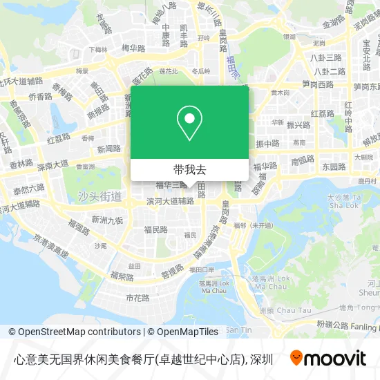心意美无国界休闲美食餐厅(卓越世纪中心店)地图