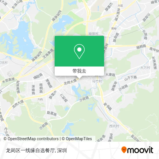 龙岗区一线缘自选餐厅地图