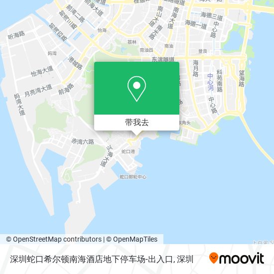 深圳蛇口希尔顿南海酒店地下停车场-出入口地图