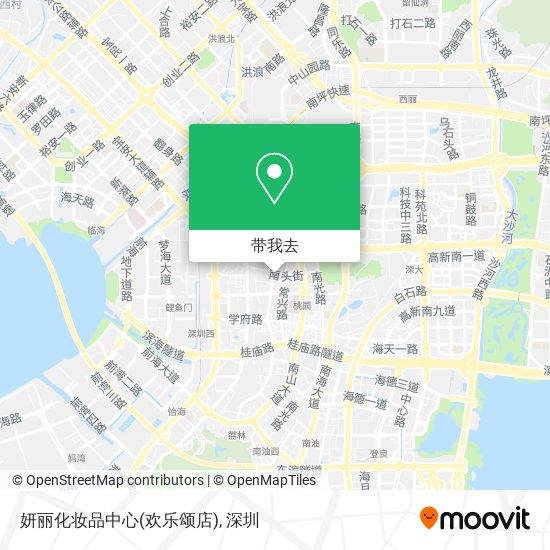 妍丽化妆品中心(欢乐颂店)地图