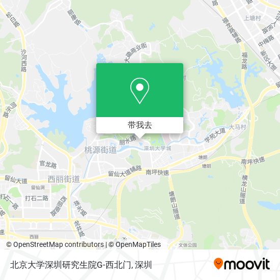 北京大学深圳研究生院G-西北门地图