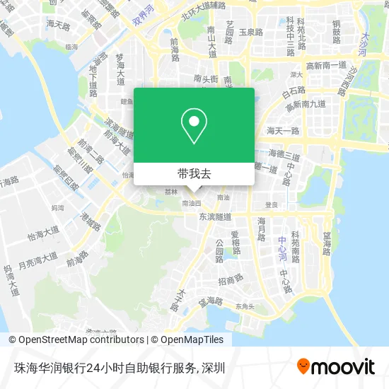 珠海华润银行24小时自助银行服务地图