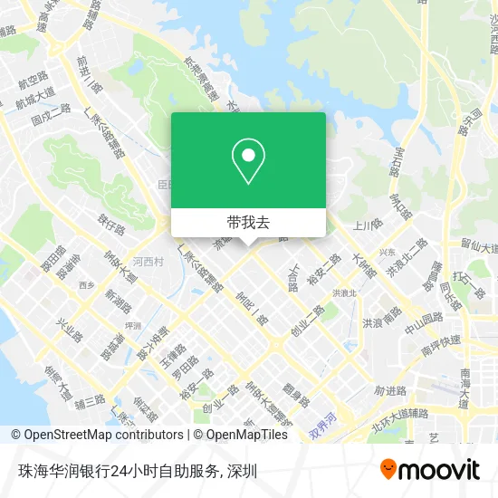 珠海华润银行24小时自助服务地图