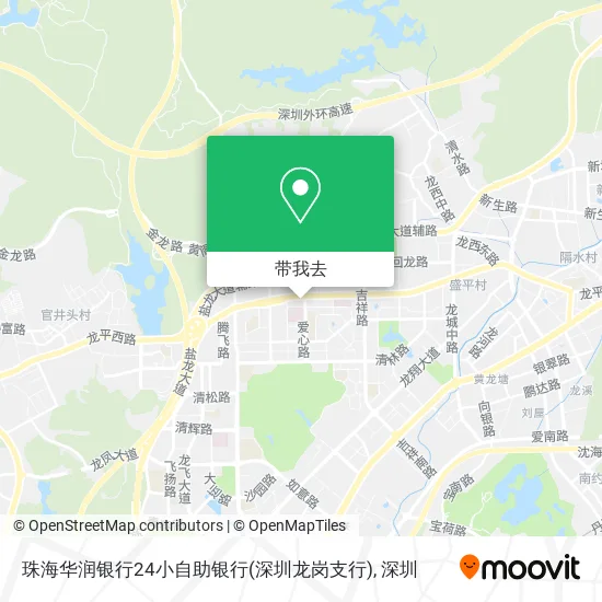 珠海华润银行24小自助银行(深圳龙岗支行)地图