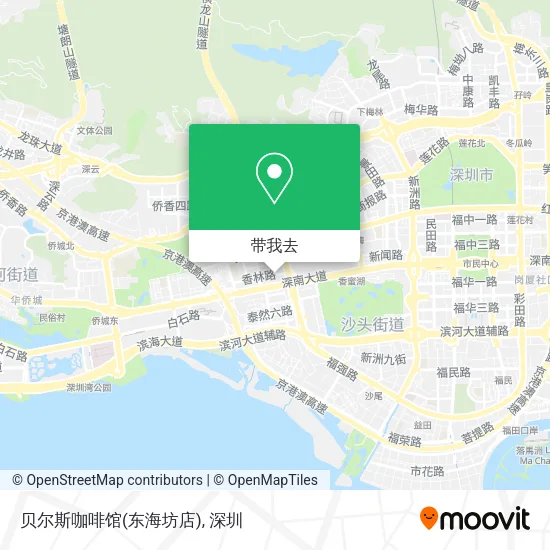 贝尔斯咖啡馆(东海坊店)地图
