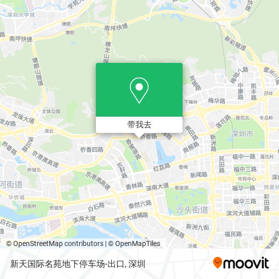 新天国际名苑地下停车场-出口地图
